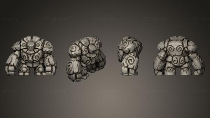 Miscellaneous figurines and statues (Stone Golem, STKR_0417) 3D models for cnc